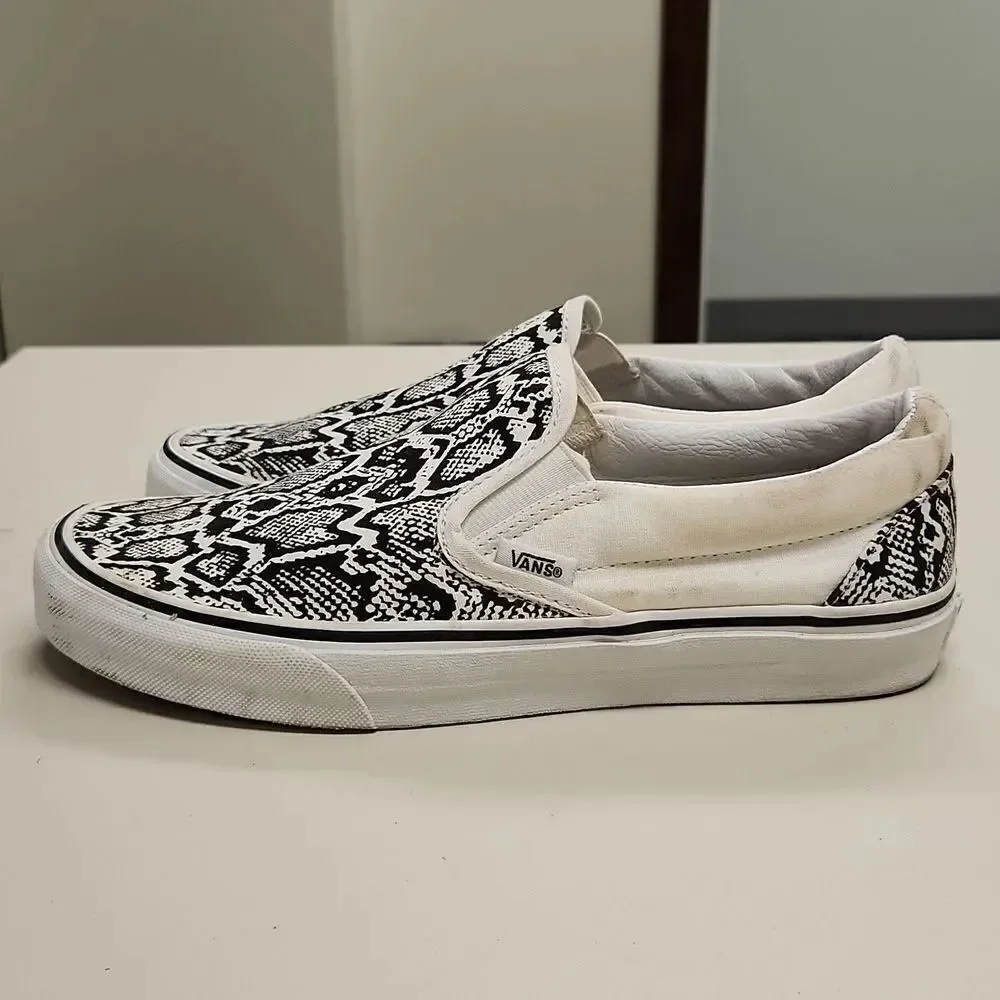Vans Python Slip On Shoes Unisex M7 W 8.5